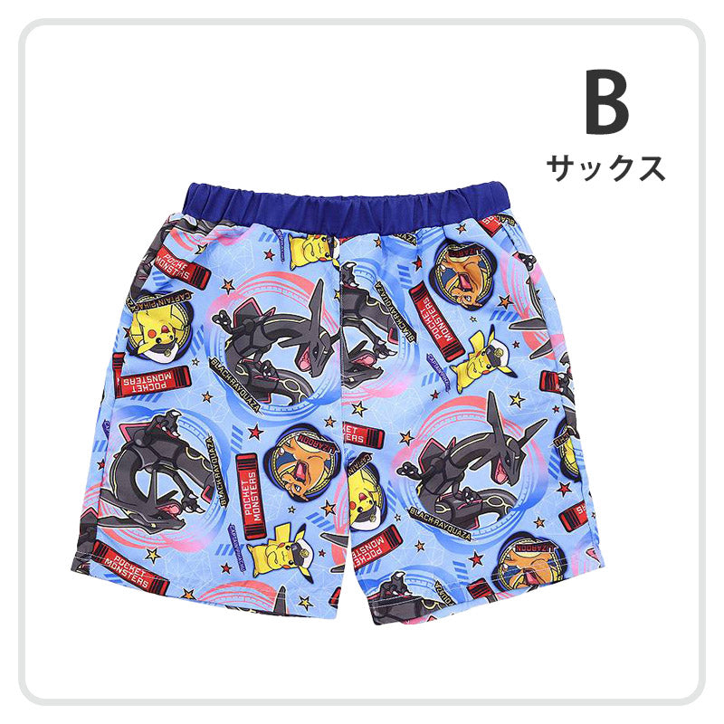 ポケモン 水着 男の子 キッズ サーフパンツ 海パン 子供 ポケットモンスター 男児 海水パンツ キャラクター 110～130cm 子ども ジュニア スイムウェア 水泳 学校 授業 海水浴 マリンスポーツ