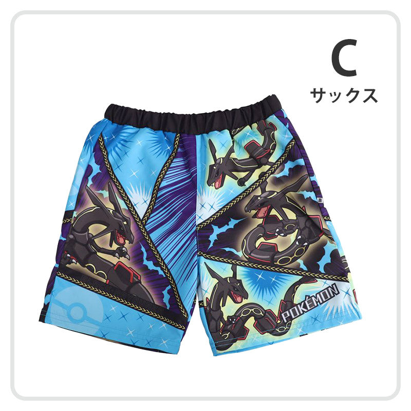 ポケモン 水着 男の子 キッズ サーフパンツ 海パン 子供 ポケットモンスター 男児 海水パンツ キャラクター 110～130cm 子ども ジュニア スイムウェア 水泳 学校 授業 海水浴 マリンスポーツ
