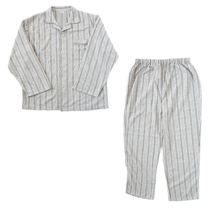 メンズ 介護パジャマ 長袖 パジャマ 介護 紳士パジャマ 上下セット S～LL 抗菌防臭 春 秋 寝巻き ねまき 寝間着 キルト ルームウェア (在庫限り)