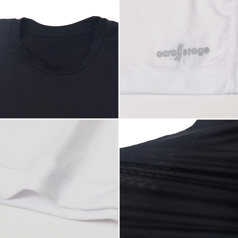 長袖シャツ 長袖インナー キッズ インナー 冷感 シャツ 男の子 冷感インナー 子供 スポーツ 運動 140cm～160cm 男子 女子 夏 子ども 下着 肌着 部活 白 黒 140 150 160 (在庫限り)