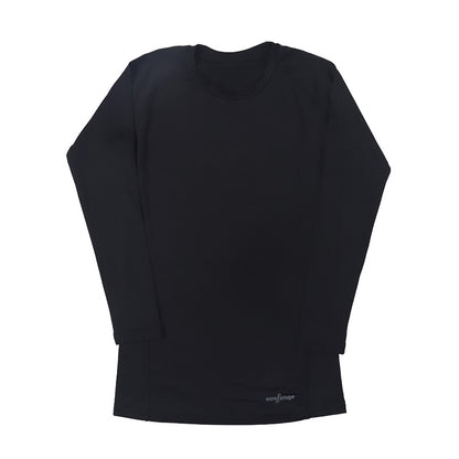 長袖シャツ 長袖インナー キッズ インナー 冷感 シャツ 男の子 冷感インナー 子供 スポーツ 運動 140cm～160cm 男子 女子 夏 子ども 下着 肌着 部活 白 黒 140 150 160 (在庫限り)