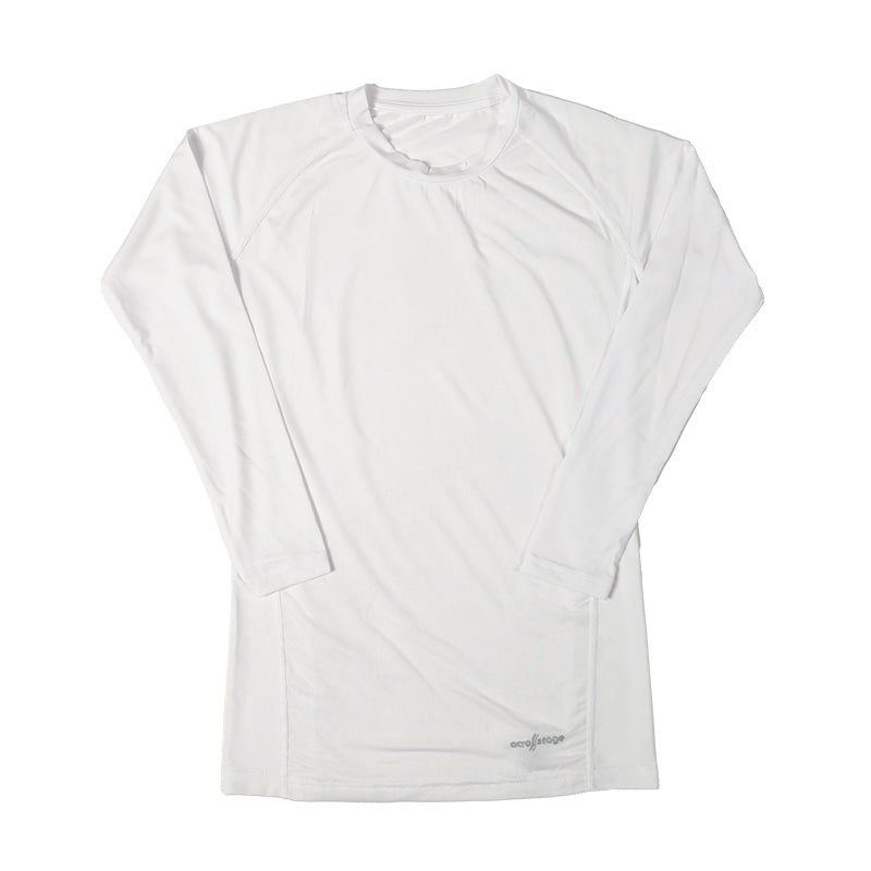 長袖シャツ 長袖インナー キッズ インナー 冷感 シャツ 男の子 冷感インナー 子供 スポーツ 運動 140cm～160cm 男子 女子 夏 子ども 下着 肌着 部活 白 黒 140 150 160 (在庫限り)