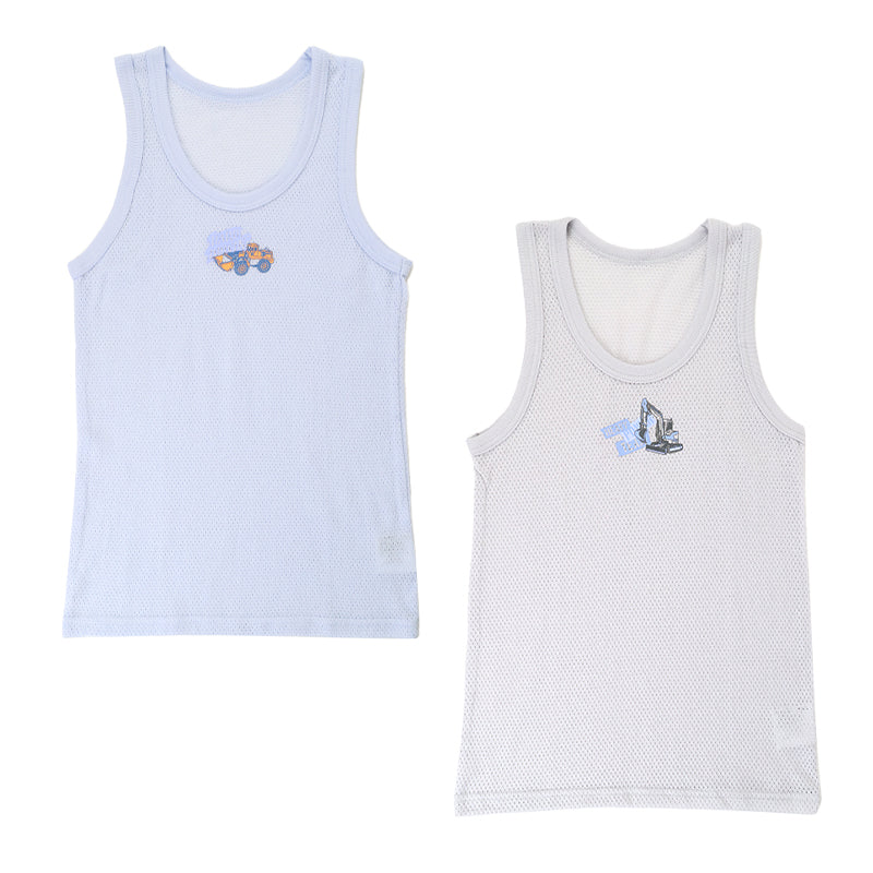 男児 ランニング タンクトップ 2枚組 綿100% 110cm～130cm ランニングシャツ ノースリーブ 男の子 男子 ボーイズ 子ども キッズ 下着 肌着 スリーブレス アンダーウェア インナー (在庫限り)