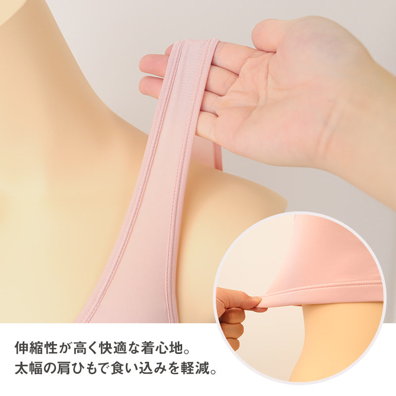 レディース スポーツブラ 汗取り付き ハーフトップ ノンワイヤーブラ ブラジャー M L LL ノンワイヤー スポブラ ヨガ ジョギング ルコック 運動 ダンス 下着 インナー ブラ 肌着 脇汗 汗対策