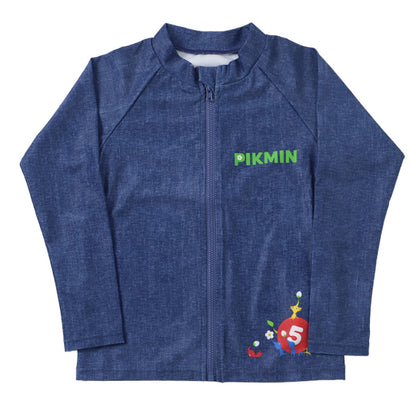 ピクミン 水着 ラッシュガード キッズ 男の子 110 120 130 cm 子供 スクール プール スイミング スイムウェア 水泳 学校 授業 海水浴 マリンスポーツ 小学校 スイム キャラクター (在庫限り)