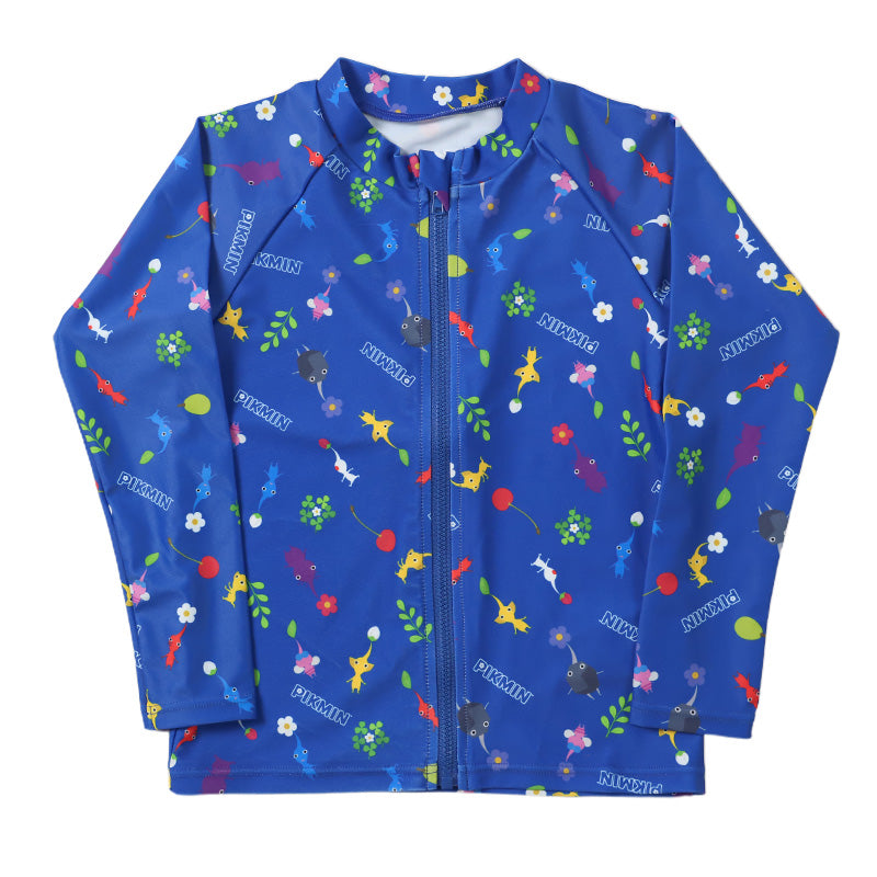 ピクミン 水着 ラッシュガード キッズ 男の子 110 120 130 cm 子供 スクール プール スイミング スイムウェア 水泳 学校 授業 海水浴 マリンスポーツ 小学校 スイム キャラクター (在庫限り)