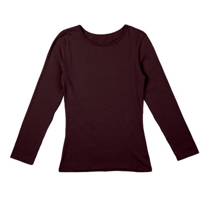 インナー 長袖 レディース 綿混 起毛 シャツ 丸首 M L LL 下着 肌着 女性 綿 コットン トップス 薄手 アンダーウェア 保湿 静電気対策 ストレッチ 洗濯タグなし 快適