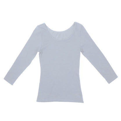 インナー ８分袖 レディース 綿混 起毛 シャツ 丸首 M L LL 下着 肌着 女性 綿 コットン 長袖 トップス 薄手 アンダーウェア 保湿 静電気対策 ストレッチ 洗濯タグなし 快適