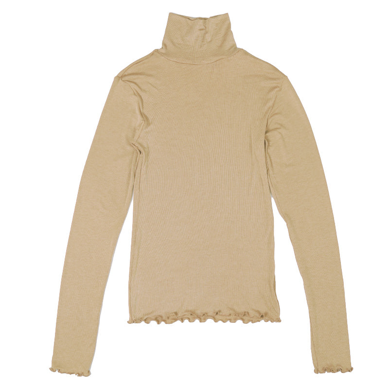 インナー 長袖 レディース シャツ ハイネック リブ M L LL 下着 肌着 女性 トップス 薄手 アンダーウェア 保温 ストレッチ 快適 あったかインナー 暖かい 温かい 秋 冬 タートルネック