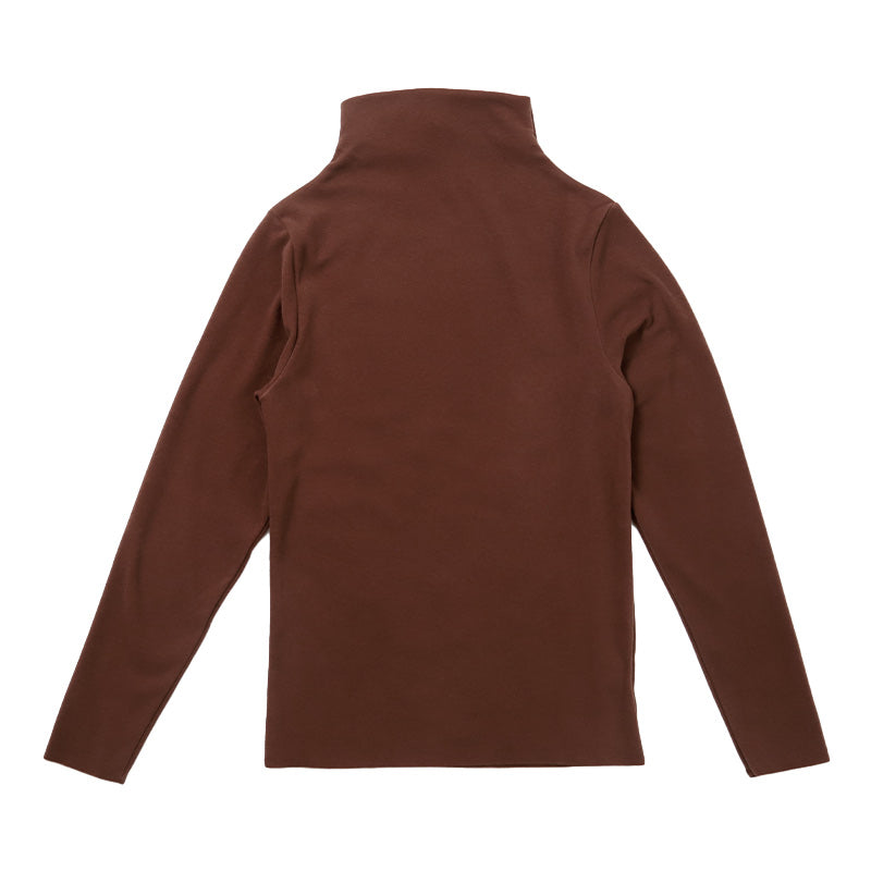 あったかインナー 両起毛 長袖 レディース 冬 冬用 モックネック ハイネック M L LL 保温 防寒対策 冷え対策 暖かい 冬 冬用 下着 肌着 女性 薄手 ストレッチ 快適 温活 ヒートテック あったか 無地 生活の木