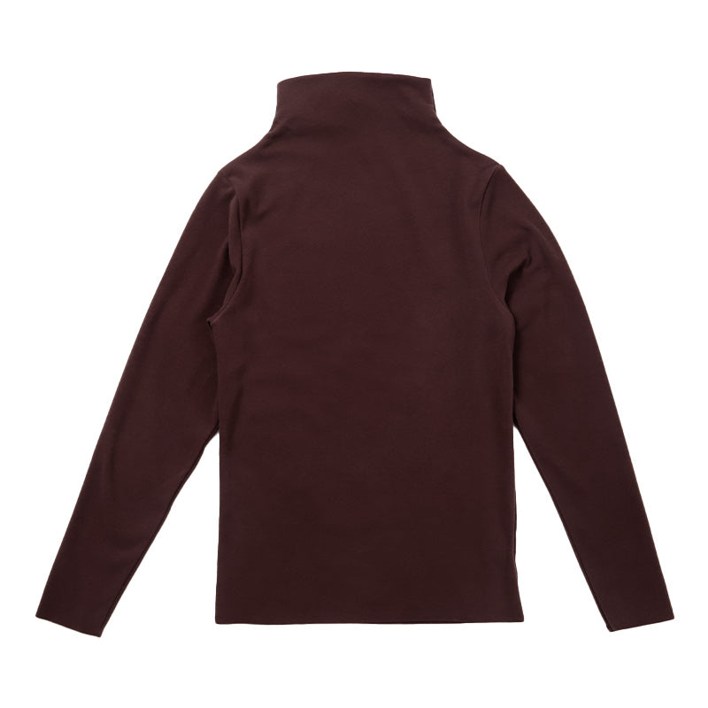 あったかインナー 両起毛 長袖 レディース 冬 冬用 モックネック ハイネック M L LL 保温 防寒対策 冷え対策 暖かい 冬 冬用 下着 肌着 女性 薄手 ストレッチ 快適 温活 ヒートテック あったか 無地 生活の木