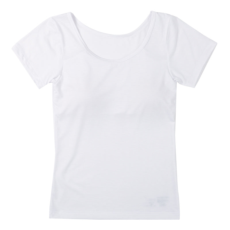 ブラトップ フレンチ袖 カップ付き ジュニア ガールズ インナー 吸湿発熱 150cm～165cm 女の子 女児 下着 タンク ストレッチ あったか cica加工 半袖 シンプル 暖かい 防寒 秋 冬 寒さ対策 冷え取り