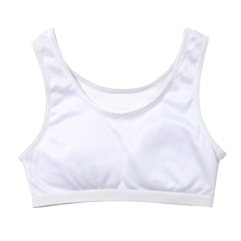ハーフトップ ジュニア 裏メッシュ カップ付き インナー 140cm 150cm 160cm 女の子 スクール 小学生 中学生 子供 下着 キッズ ホック無し ノンワイヤー シンプル ガールズ 速乾性 伸縮 ストレッチ ファーストブラ