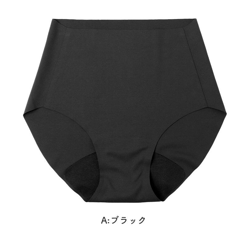 サニタリーショーツ ジュニア 女の子 生理用 パンツ シームレス フリーカット ひびきにくい 無縫製 150cm 160cm 165cm インナー ガールズ レギュラータイプ 吸水対応 デイリー 黒 ブラック 下着 昼用 生理準備 漏れ対策