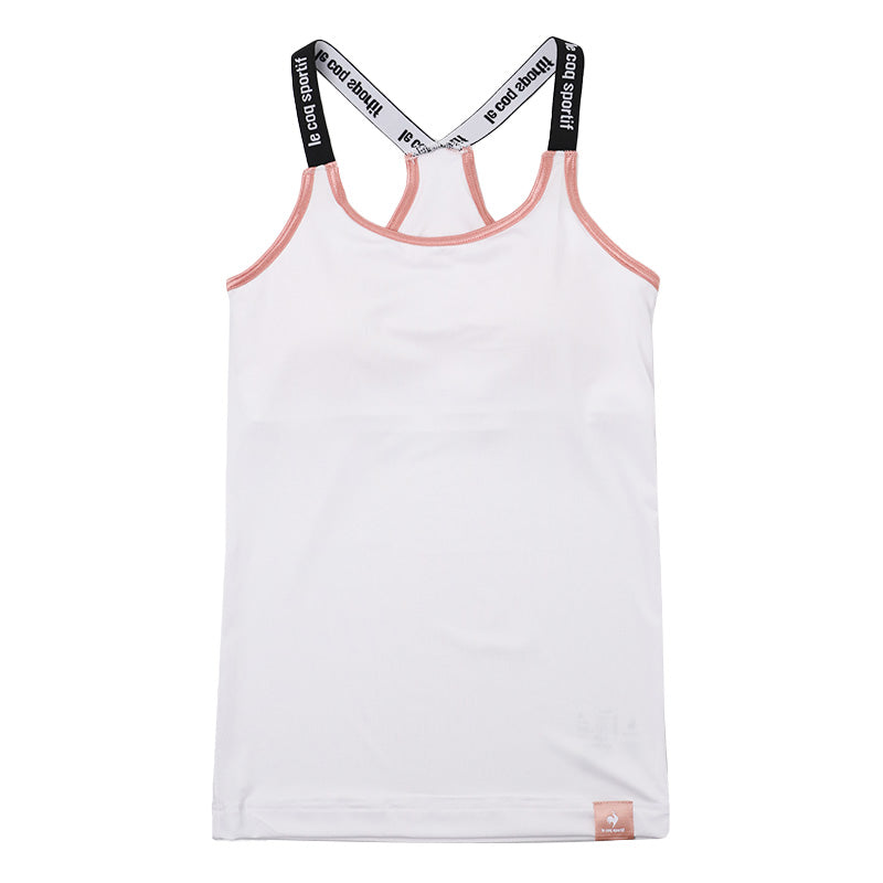 カップ付き タンクトップ 女の子 ルコックスポルティフ ガールズ インナー 150cm 160cm 165cm 速乾 DRY UVカット UPF50+ ストレッチ 白 黒 小学生 中学生 高校生 lecoqsportif カップ付きインナー 子供 キッズ 体育 部活 運動 スポーツインナー