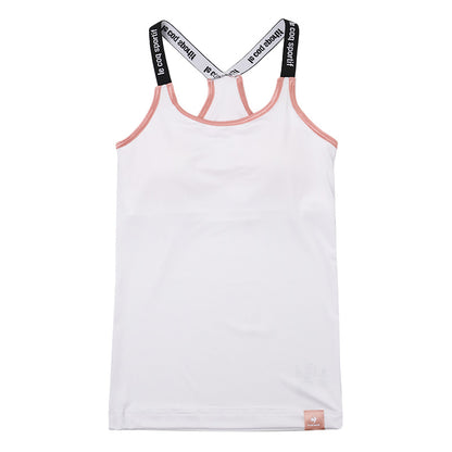 カップ付き タンクトップ 女の子 ルコックスポルティフ ガールズ インナー 150cm 160cm 165cm 速乾 DRY UVカット UPF50+ ストレッチ 白 黒 小学生 中学生 高校生 lecoqsportif カップ付きインナー 子供 キッズ 体育 部活 運動 スポーツインナー