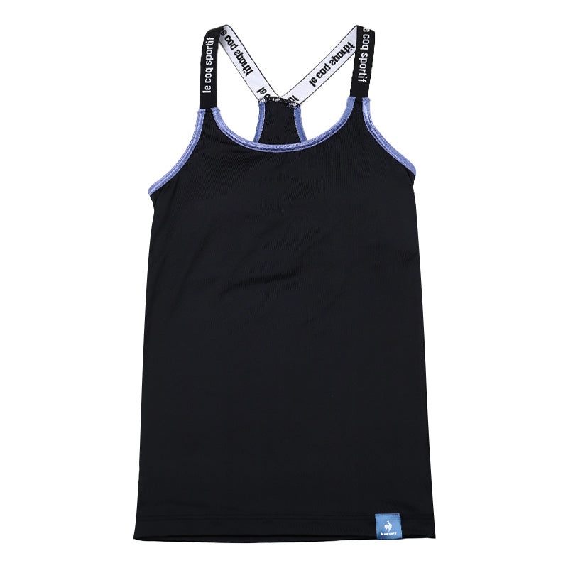 カップ付き タンクトップ 女の子 ルコックスポルティフ ガールズ インナー 150cm 160cm 165cm 速乾 DRY UVカット UPF50+ ストレッチ 白 黒 小学生 中学生 高校生 lecoqsportif カップ付きインナー 子供 キッズ 体育 部活 運動 スポーツインナー