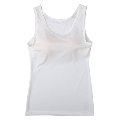 接触冷感 レディース カップ付きインナー タンクトップ ブラトップ 夏インナー M L LL UVカット インナーシャツ ノンワイヤー カップ付きタンクトップ DRYインナー 涼しいインナー レディースインナー 女性下着 さらさら 汗対策