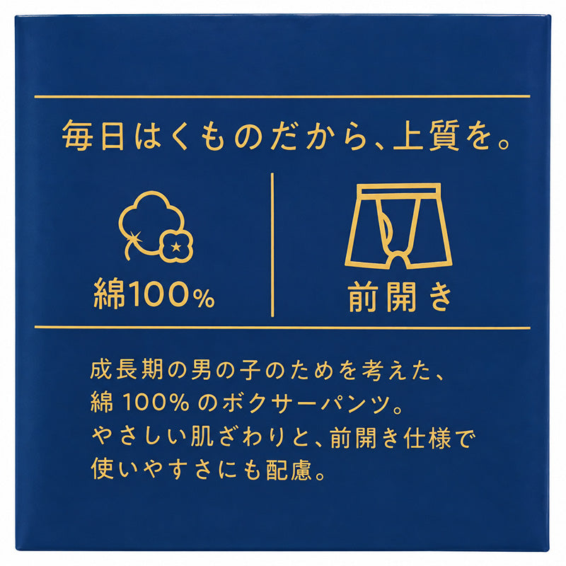 ボクサーブリーフ 男の子 綿100％ 前開き 2枚組 キッズ ジュニア ボクサーパンツ 男児 下着 パンツ 140cm 150cm 160cm 170cm インナー 肌着 子供 子ども 男子 小学生 中学生 スクール 通学 洗い替え まとめ買い 2枚セット デイリー 普段使い