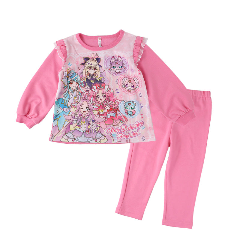 プリキュア 光るパジャマ 長袖 女の子 上下セット キッズ 蓄光プリント 100 110 120 130 cm ダンボールニット 秋冬 パジャマ 子供 女児 キャラクター ルームウェア 部屋着 寝巻き ナイトウェア 長ズボン トレーナー ガールズ 幼稚園 保育園 小学生