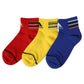 靴下 キッズ 子供用 ショートソックス 男子 3足組 adidas 19-21cm～23-25cm スニーカーソックス 子ども ジュニア くつ下 ワンポイント 丈夫 スポーツソックス