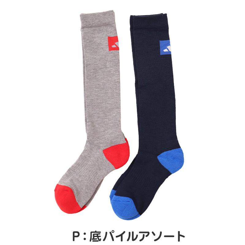 アディダス キッズ 靴下 ハイソックス 子供 冬 2足組 19-21cm～23-25cm 男の子 スポーツ ジュニア adidas ソックス ひざ下 19cm 23cm 男子 セット
