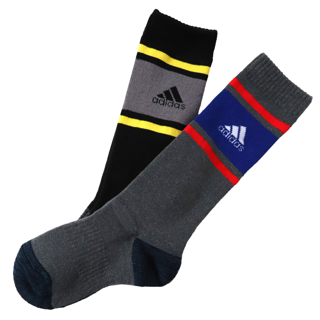 アディダス キッズ 靴下 ハイソックス 子供 冬 2足組 19-21cm～23-25cm 男の子 スポーツ ジュニア adidas ソックス ひざ下 19cm 23cm 男子 セット (在庫限り)