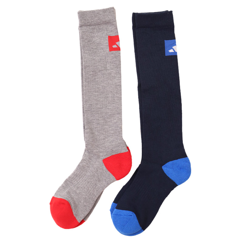 アディダス キッズ 靴下 ハイソックス 子供 冬 2足組 19-21cm～23-25cm 男の子 スポーツ ジュニア adidas ソックス ひざ下 19cm 23cm 男子 セット