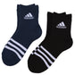 福助 アディダス 靴下 レディース 2足組 23-25cm (adidas ソックス 総パイル 裏起毛 暖かい ふわふわ 婦人 冷え クルー丈 ふくすけ フクスケ fukuske 23cm 24cm 25cm) (在庫限り)