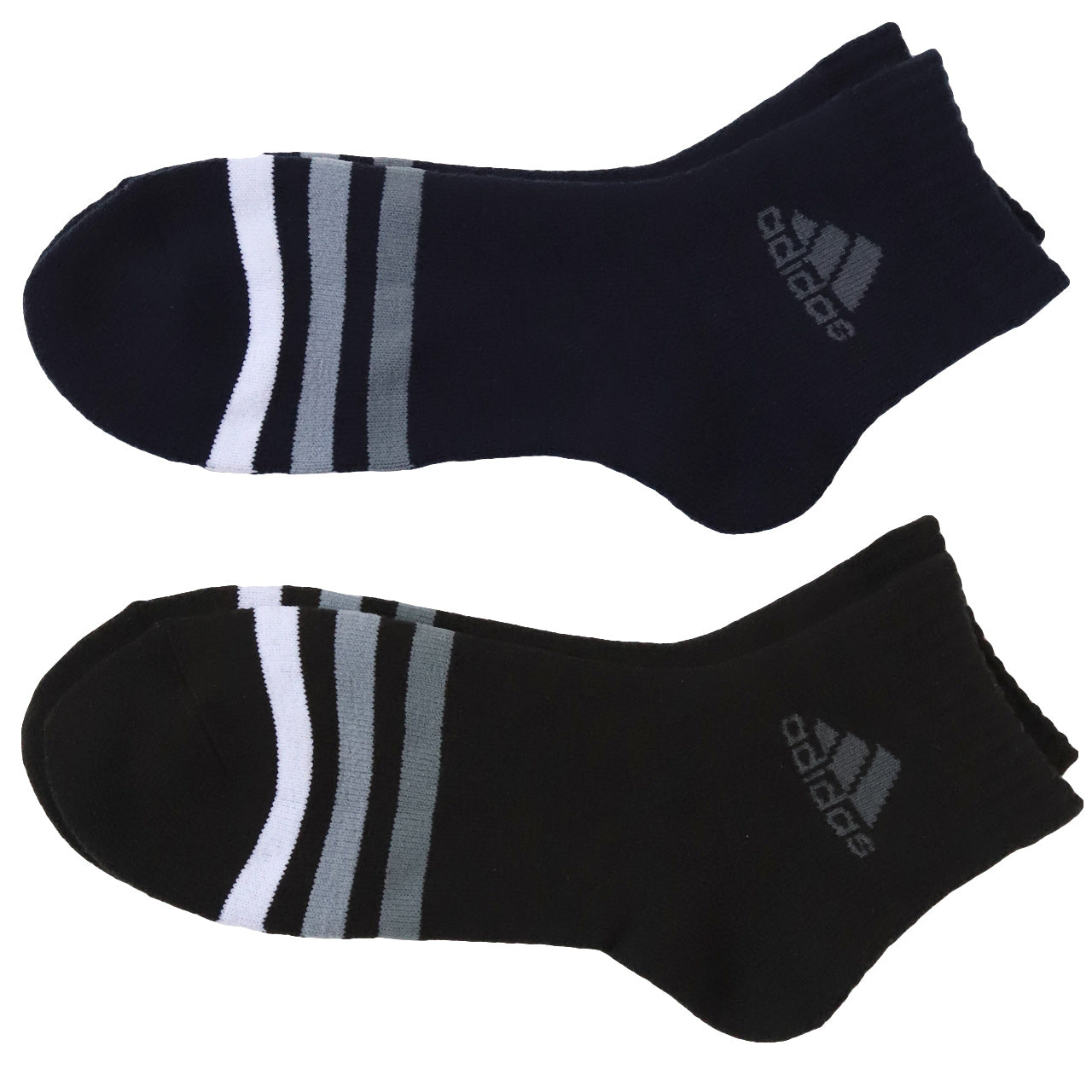 福助 アディダス 靴下 メンズ 2足組 24-26cm・26-28cm (adidas ソックス 総パイル 裏起毛 暖かい ふわふわ 紳士 冷え クルー丈 ふくすけ フクスケ fukuske 24cm 25cm 26cm 27cm 28cm) (在庫限り)