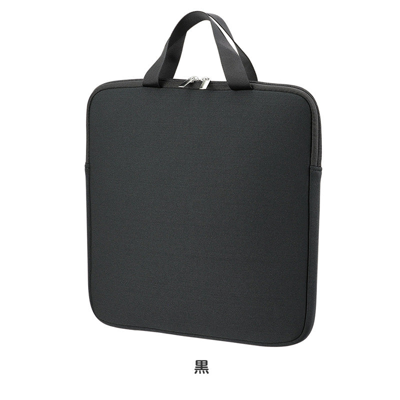 タブレットケース クッションケース キッズ 通学 バッグ 学校用 タブレット収納 30×30×2.5cm 保護ケース 軽量 衝撃吸収 ランドセル収納 ハードケース対応 シンプル ブラック 無地 子供用 学習用 持ち運び スクールバッグ タブレットバッグ (取寄せ)