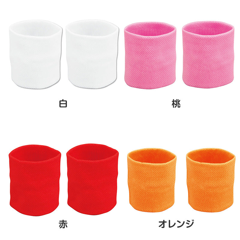 リストバンド キッズ ダンスリストバンド カラーリストバンド 50×70mm 応援グッズ ダンス用 イベント 運動会 発表会 チームカラー 伸縮 フィット 軽量 カラフル 子供用 大人用 無地 応援リストバンド ダンスアクセサリー キッズダンス グループ用 衣装小物 (取寄せ)