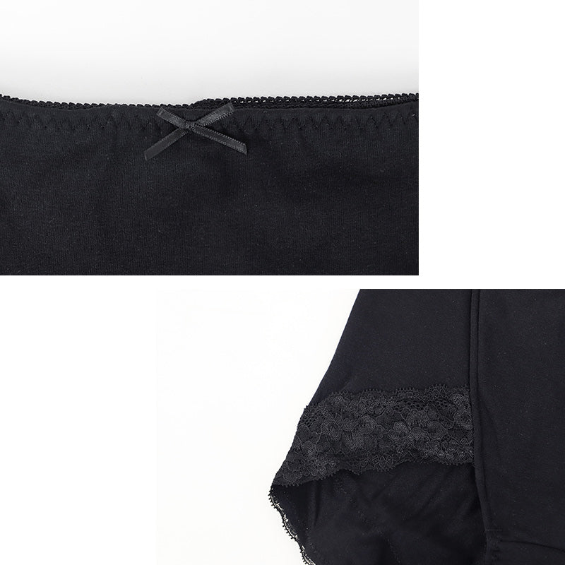 サニタリーショーツ 下着 レディース M L LL 綿混 ショーツ サニタリー 生理用ショーツ 汚れが目立たない パンツ 防水布 無地 レース 定番 黒 生理