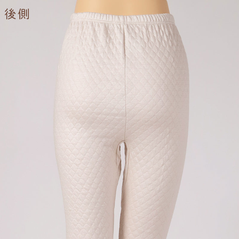 婦人 スラックス下 ズボン下 9分丈 インナー ボトム ボトムス キルト肌着 M L LL 婦人肌着 レディース シニア ミドル 下着 肌着 レギンス スパッツ 厚手 厚地 下着 暖かい あったか 防寒 寒さ対策 冷え対策 冬