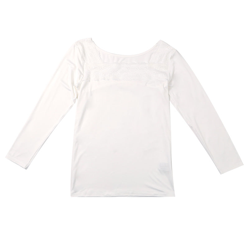 インナー レディース フロントレース 8分袖 秋 冬 薄手 あったか 保温 M L LL 下着 シャツ あったかインナー 女性 婦人 長袖 寒さ対策 着ぶくれしない ピーチ起毛 温かい 暖かい ストレッチ 微起毛