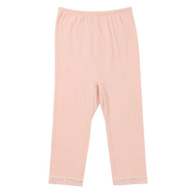 インナーパンツ レディース 7分丈 レギンス ズボン下 綿混 秋 冬 腰当て付き M L LL スラックス下 スパッツ 婦人 下着 インナー 暖かい 冷え取り 冷え性 寒さ対策 防寒 インナーボトム ボトムス 温活 あったか