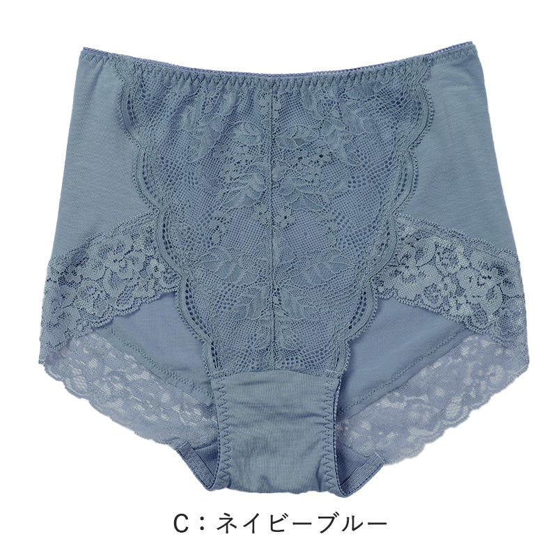 お腹押さえ ショーツ レース テンセル M L LL 補正 下着 補整 ショーツガードル お腹 下腹 レディース 女性 インナー たるみ パワーネット 引きしめ 産後 可愛い ストレッチ
