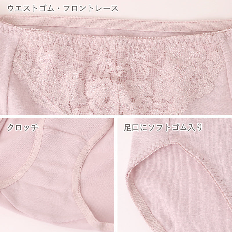 綿100% ショーツ レディース 深ばき ゆったり 2枚組 M L LL 下着 女性 パンツ 深履き 大きめ お腹すっぽり 大きい 綿 コットン 60代 70代 肌着 インナー 華やか レース 入院 病院 楽ちん 快適 リラックス 肌に優しい