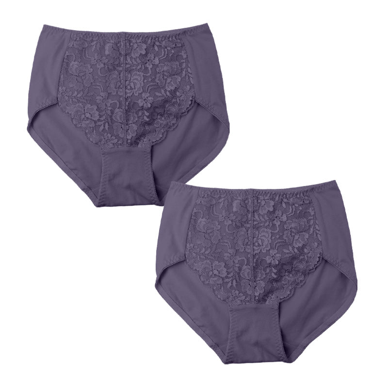 ショーツ レディース 綿混 2枚組 レース 下着 パンツ インナー M L LL 3L 4L 女性用 ストレッチ コットン フロントレース 無地 シンプル かわいい 上品 快適 デイリー セット まとめ買い レースショーツ 肌にやさしい やわらかい フィット感 大きいサイズ