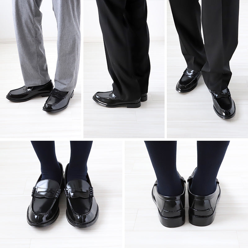 ローファー 学生靴 通学靴 合皮 靴 シューズ 男子 メンズ 3E 23cm～30cm (アサヒシューズ 通学 中学校 高校 ジュニア 子供 学校 スクール) (送料無料) (取寄せ)