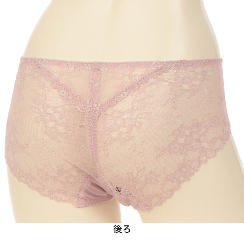 アツギ 1week 普通の日 花柄レース サニタリーショーツ M・L (アツギ サニタリー ショーツ 生理用ショーツ パンティ 綿混) (在庫限り)