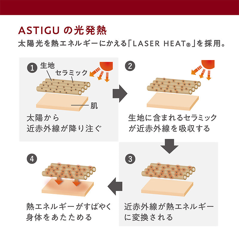 アツギ アスティーグ 暖 発熱タイツ 40デニール やわらかい S-M～L-LL (レディース ASTIGU ベージュ 肌色 暖かい チャコール 黒 atsugi ATSUGI 無地 冬)