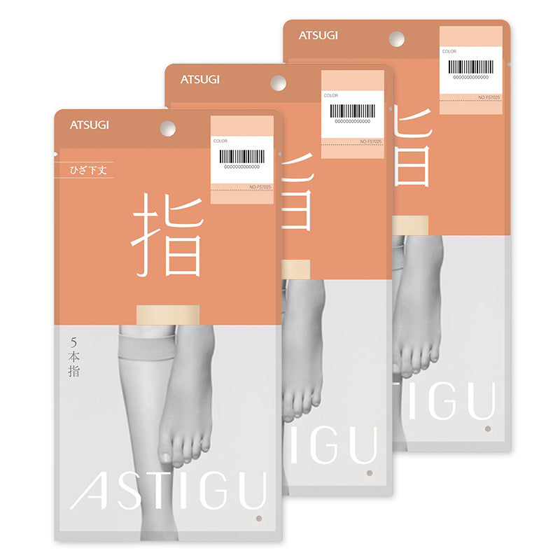 アスティーグ 指 ショートストッキング ストッキング ひざ下 22-25cm (5本指ストッキング ASTIGU ひざ下丈 ハイソックス 婦人)
