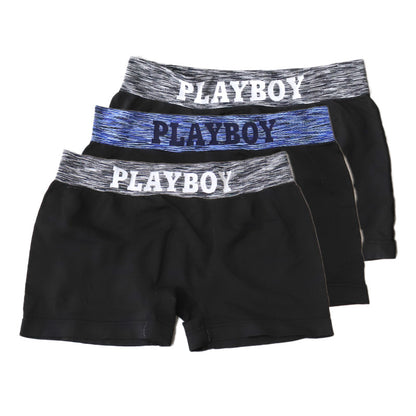 PLAYBOY ボクサーパンツ メンズ ボクサーブリーフ ブランド 成型ボクサー インナー 3枚組 M～LL セット 前閉じ 下着 男性 パンツ ボクサー シンプル おしゃれ プレイボーイ (在庫限り)
