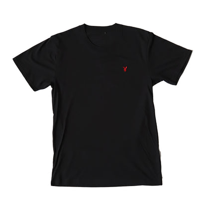 インナー メンズ tシャツ 半袖 クルーネック 綿混 プレイボーイ M～LL 紳士 トップス インナーシャツ ワンポイント 紳士肌着 男 下着 ブランド PLAYBOY アンダーウェア