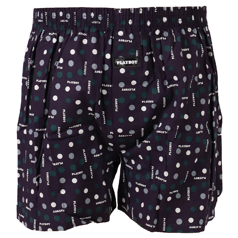PLAYBOY 綿100　トランクス M L LL 前開き playboy かっこいい おしゃれ 柄 下着 アンダーウェア インナー ベーシック コットン