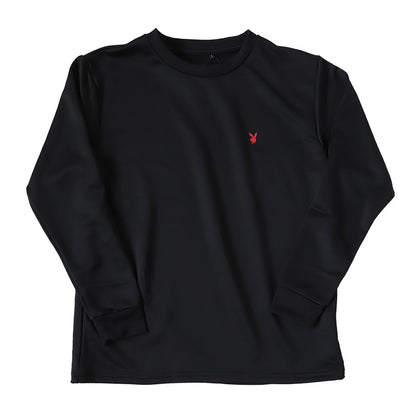 Tシャツ メンズ ラウンジウェア 長袖 裏微起毛 クルーネック 丸首 トップス 秋 冬 プレイボーイ M～LL インナーシャツ やや薄手 裏起毛 紳士 肌着 男 下着 PLAYBOY アンダーウェア ワンポイント