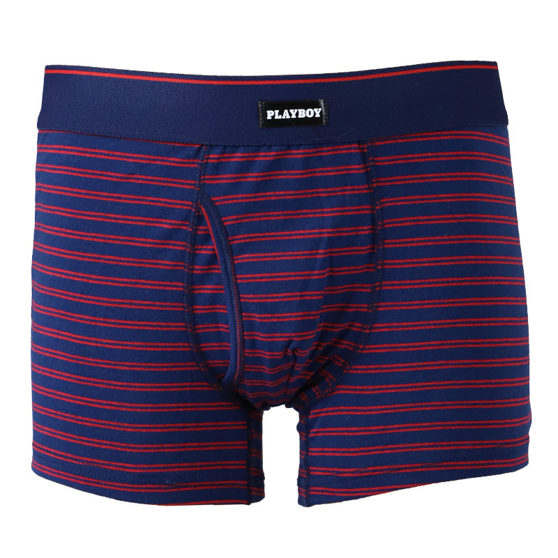 PLAYBOY ボクサーパンツ メンズ 前開き ボクサーブリーフ ブランド 綿 インナー コットン M～LL 下着 男性 パンツ ボクサー シンプル おしゃれ プレイボーイ playboy PLAY BOY
