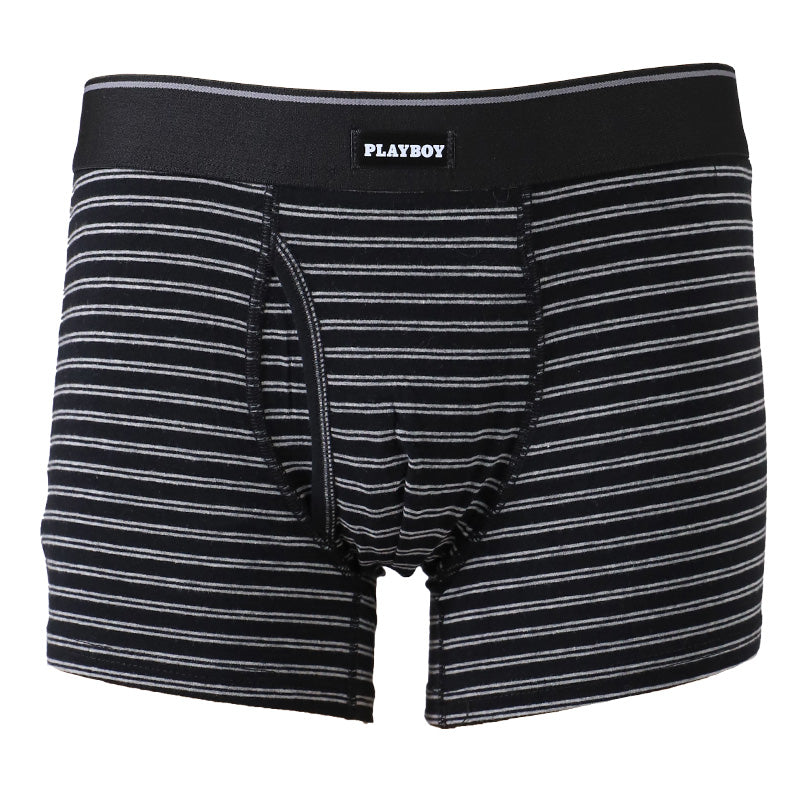 PLAYBOY ボクサーパンツ メンズ 前開き ボクサーブリーフ ブランド 綿 インナー コットン M～LL 下着 男性 パンツ ボクサー シンプル おしゃれ プレイボーイ playboy PLAY BOY