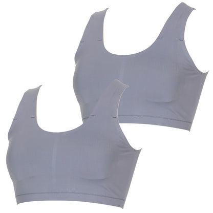 ノンワイヤーブラ ブラジャー ハーフトップ シームレス ブラ 2枚セット M L LL 3L 4L 下着 3l 4l LL インナー モールドカップ シンプル 無地 e-select  ひびきにくい アウターにひびかない レディース アツギ 2枚組 まとめ売り